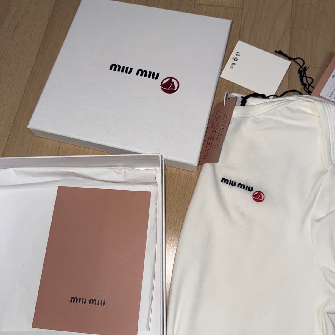 miu miu 미우미우 프티 바토 티셔츠 xs 새상품 상품이미지2
