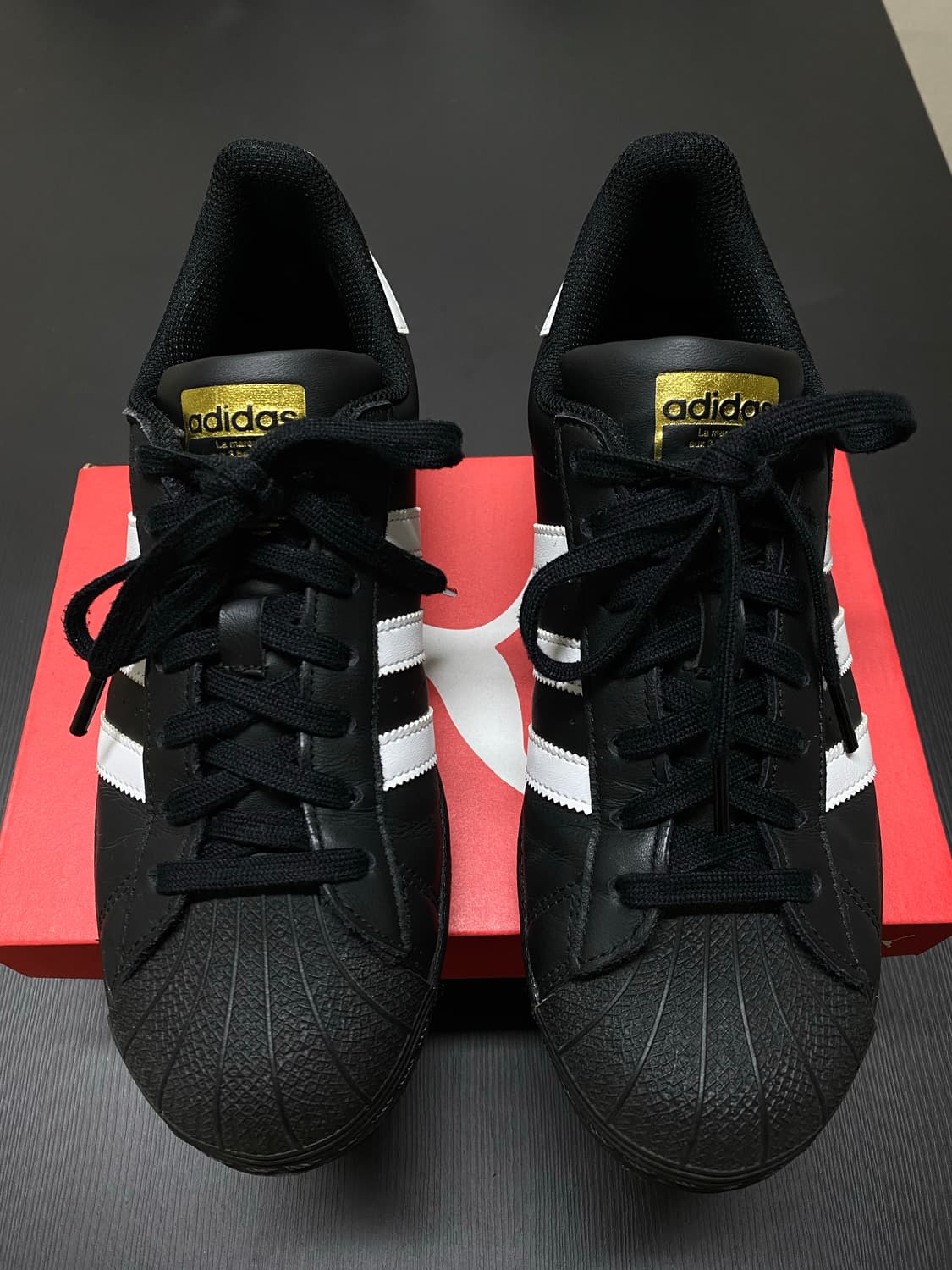 (250) 아디다스 슈퍼스타 코어블랙 화이트 상품이미지1