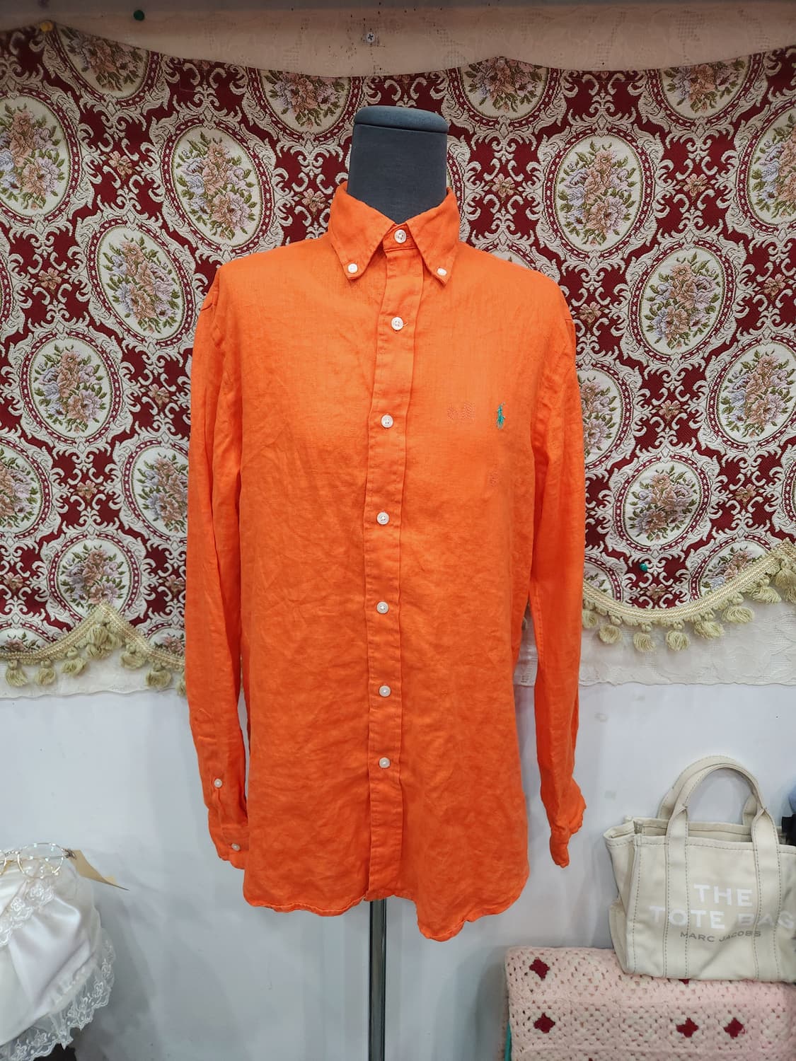 폴로 랄프로렌 오렌지 린넨 셔츠
 상품이미지1