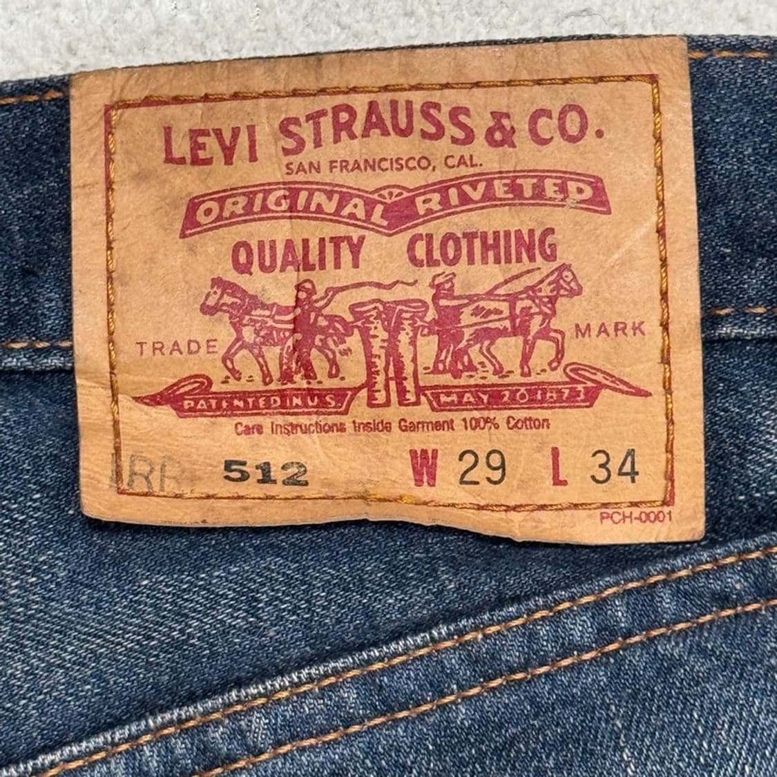 LEVI'S 512 워싱 데님 팬츠 W 29 L 34 상품이미지7