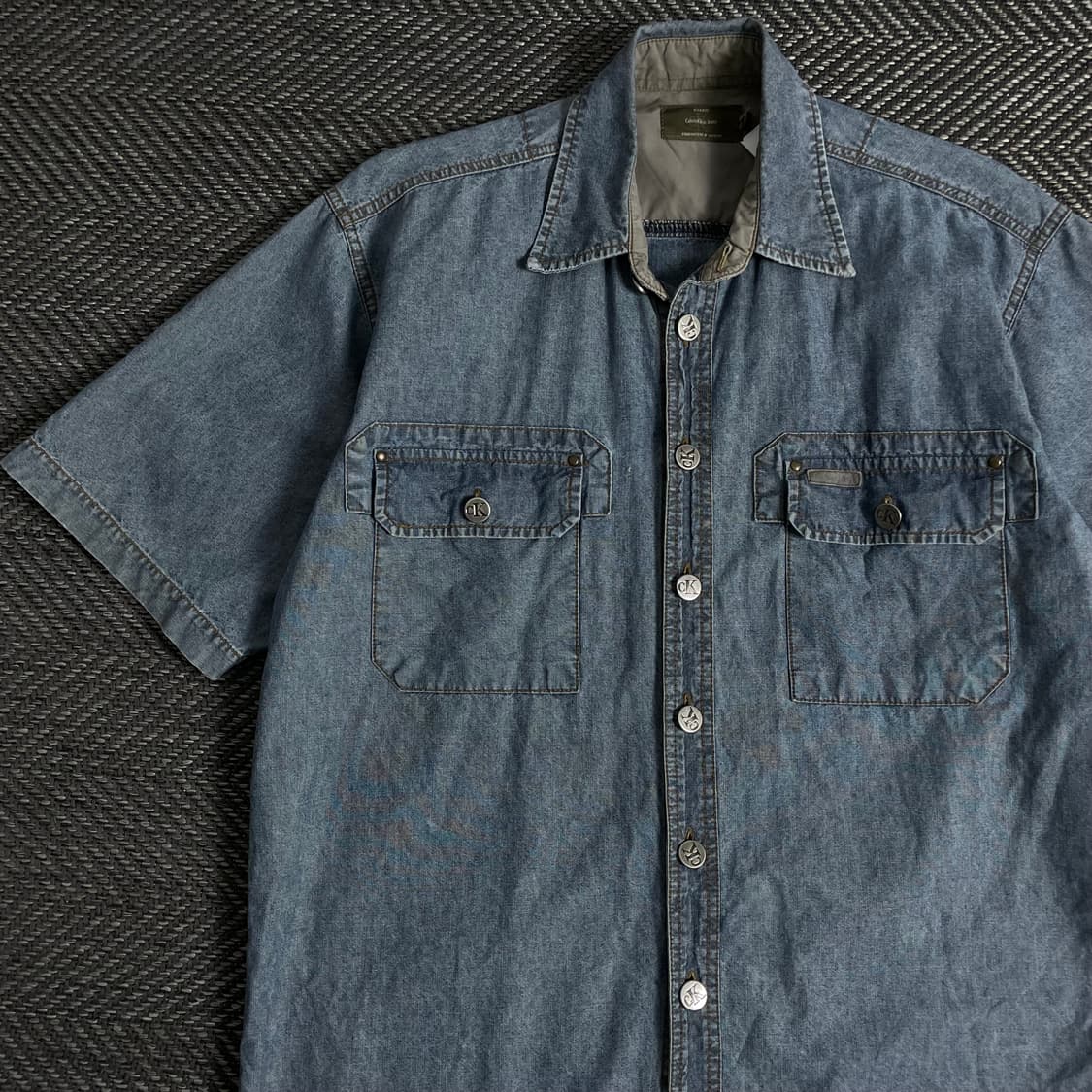 00s 캘빈클라인 아메카지 데님 워크 셔츠o 3108 상품이미지3