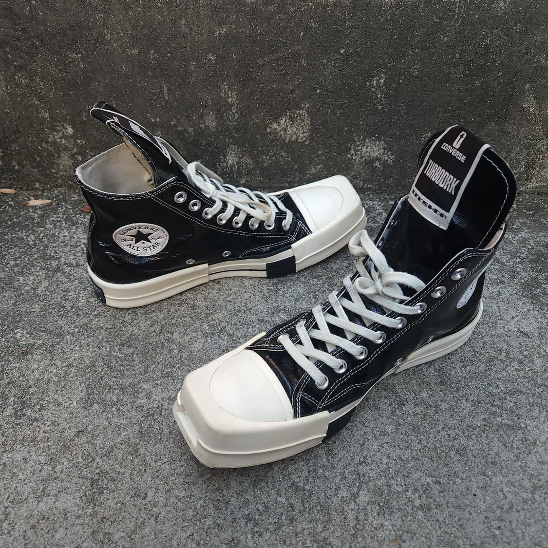 [260] 컨버스 x 다크쉐도우 터보다크 척 70 하이 블랙 래커드 데님 상품이미지7