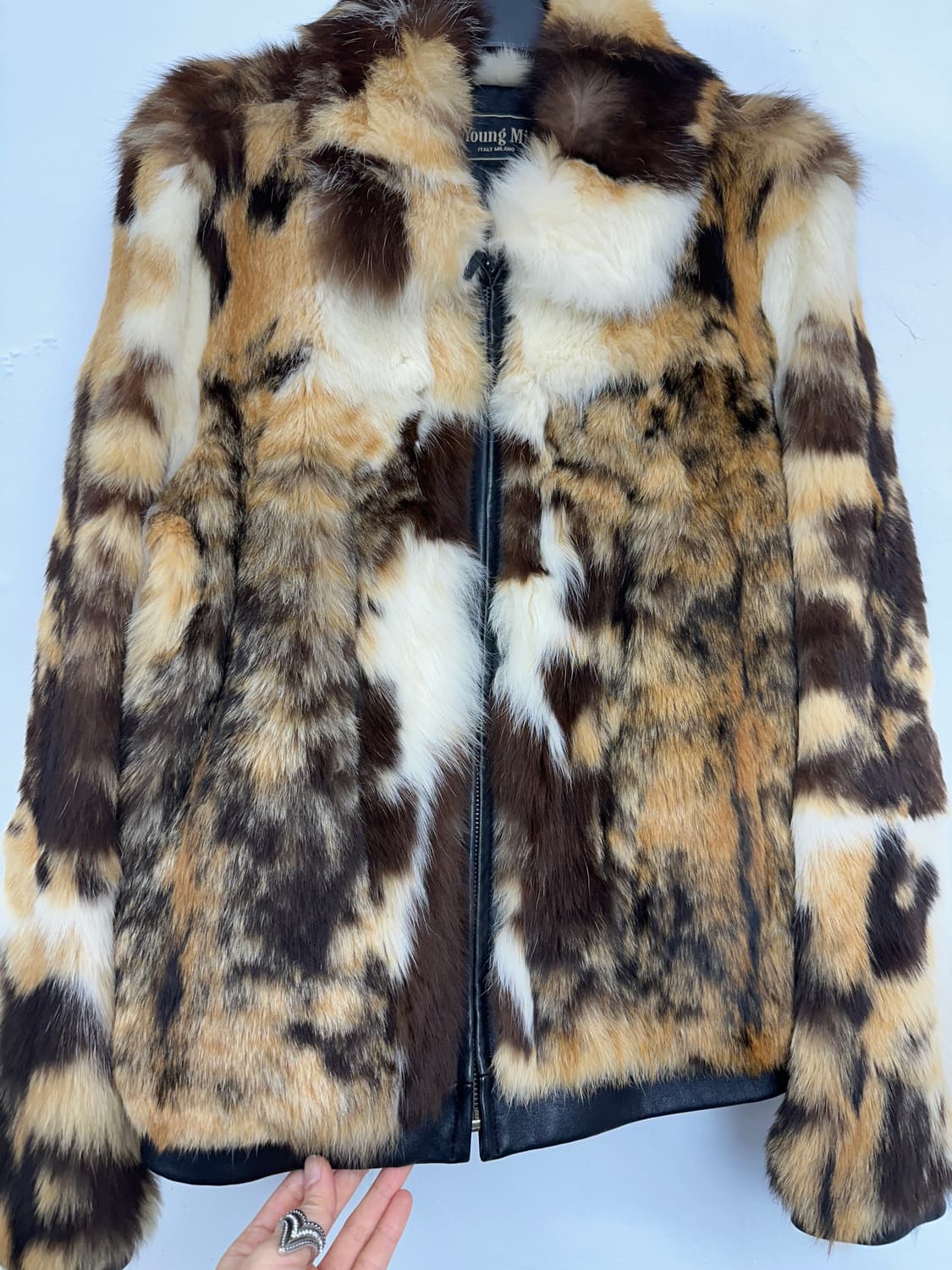 Fox Fur & Lambskin Panel Jacket 상품이미지5