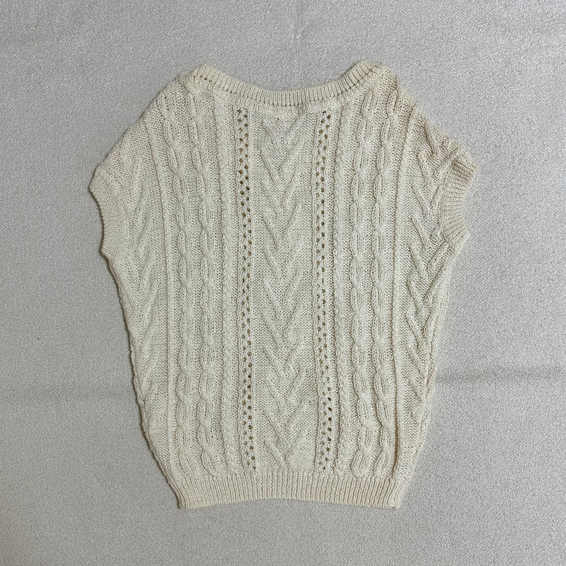 오즈세컨 진주 장식 케이브 캡소매 베스트 상품이미지2