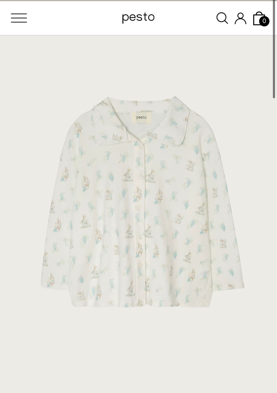 (택달린 새상품) Pesto Grape Angel Shirt 상품이미지1