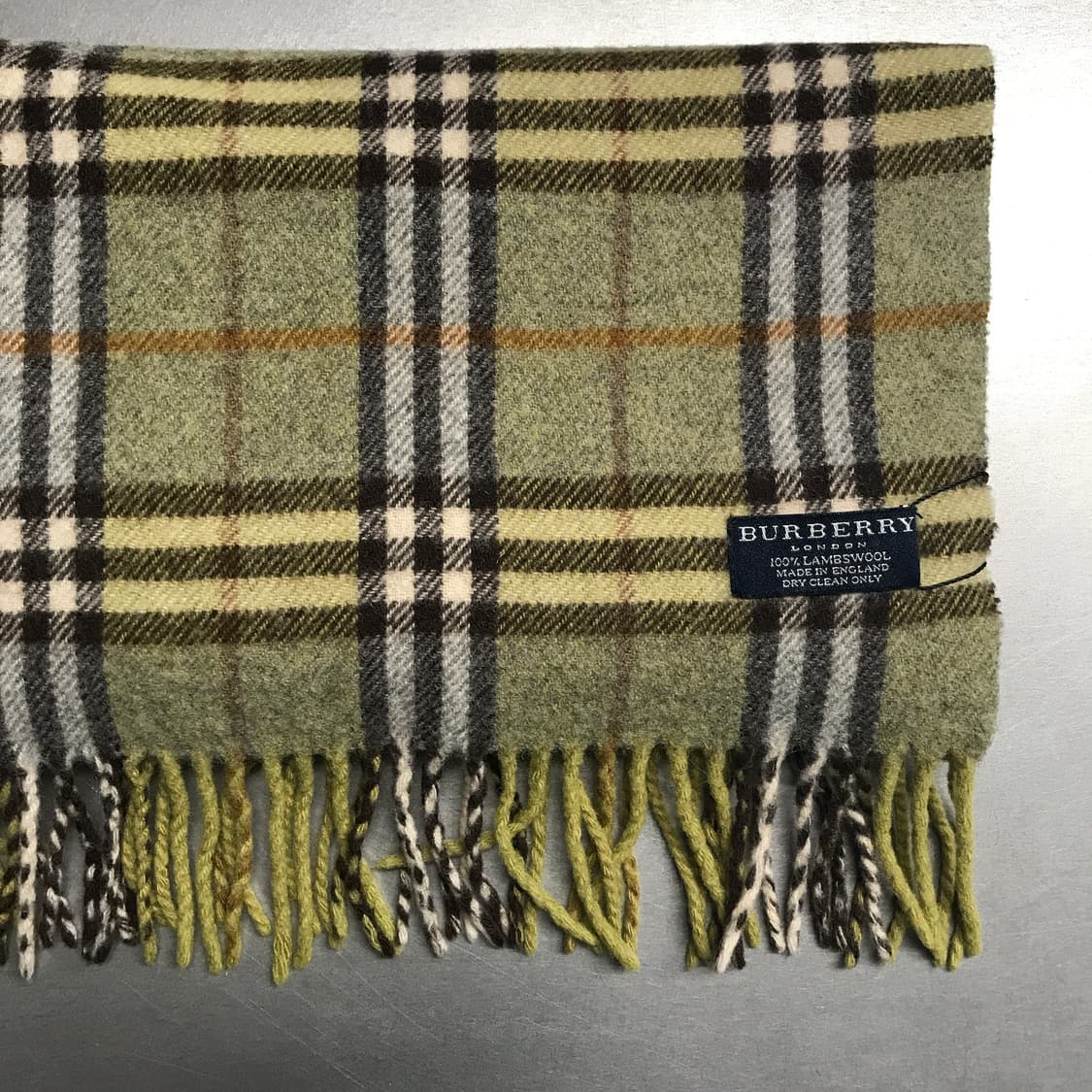 버버리 정품 램스울 머플러 그린 상품이미지3