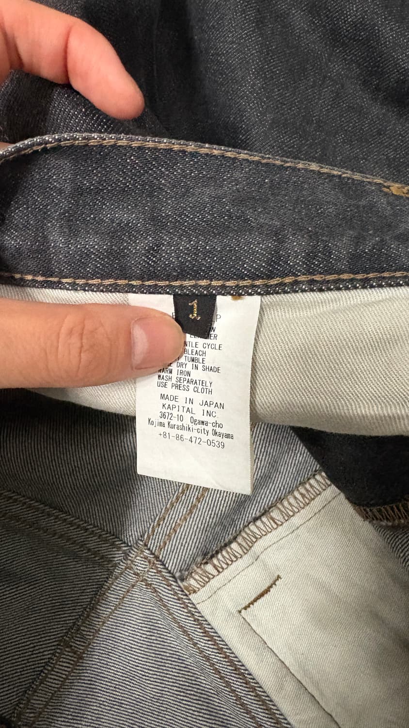 KAPITAL 블랙데님 포트 버기팬츠 상품이미지3