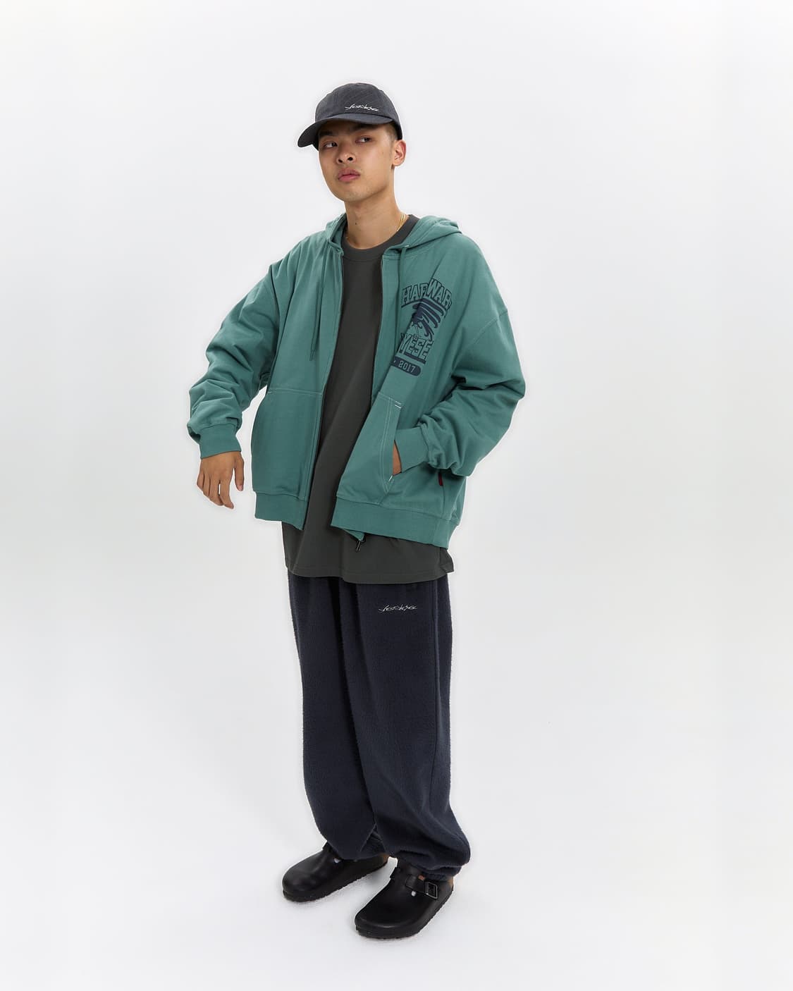 예스아이씨 Y.E.S Single Stitch Hoodie Teal 상품이미지3