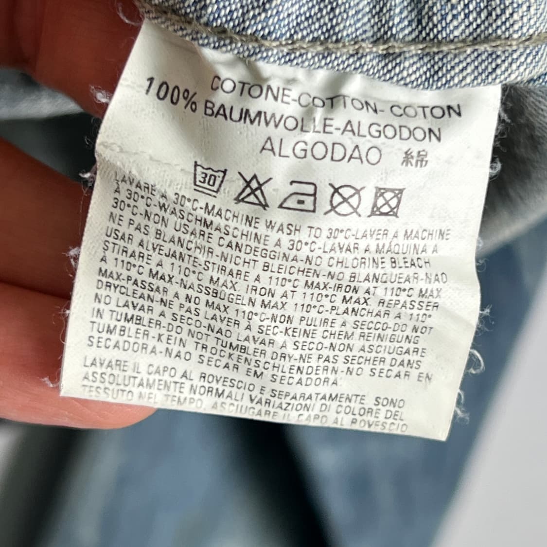 00's 디젤 워싱 데님 블루종 자켓 L 상품이미지9