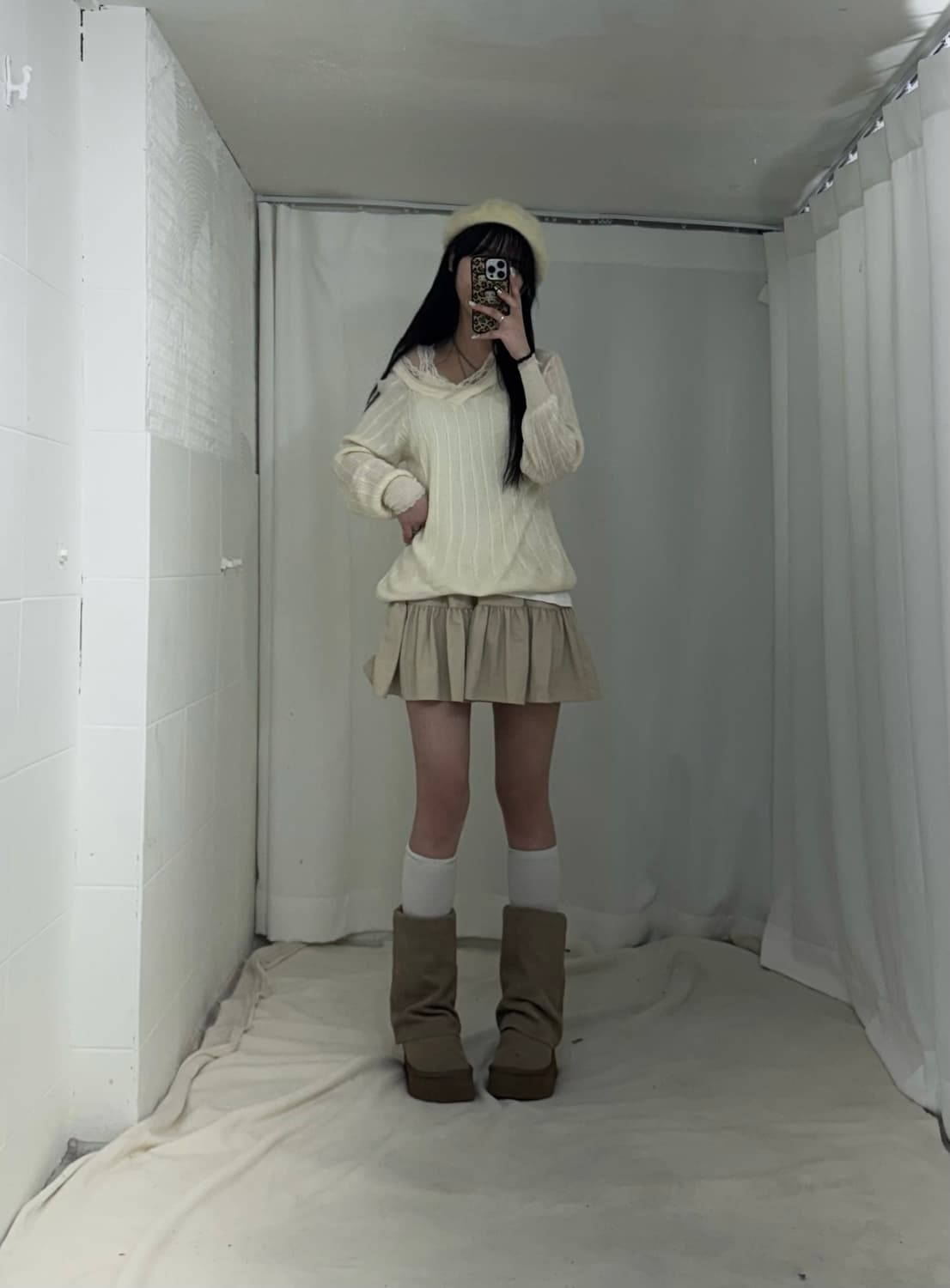 엑시즈팜 베이지 니혼진 라떼 히메 갸루 코디세트  상품이미지3