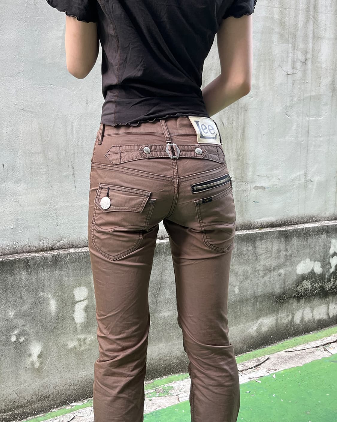 Lee Zip Detail Slim Coated Pants 상품이미지4
