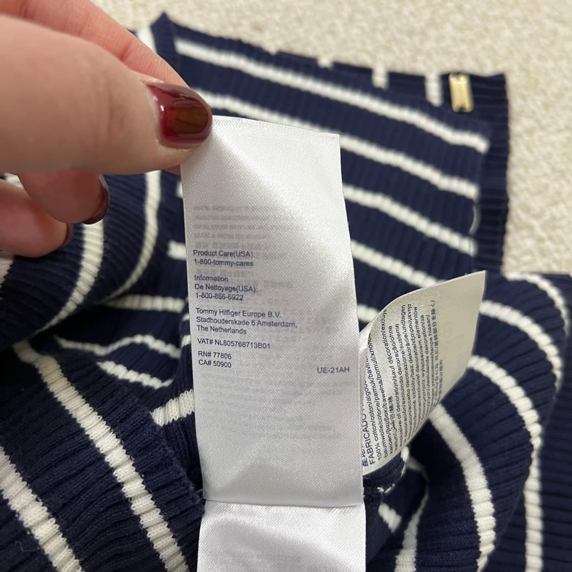 [S] 타미힐피거 여성 스트라이프 폴로 원피스 0102M1 상품이미지4