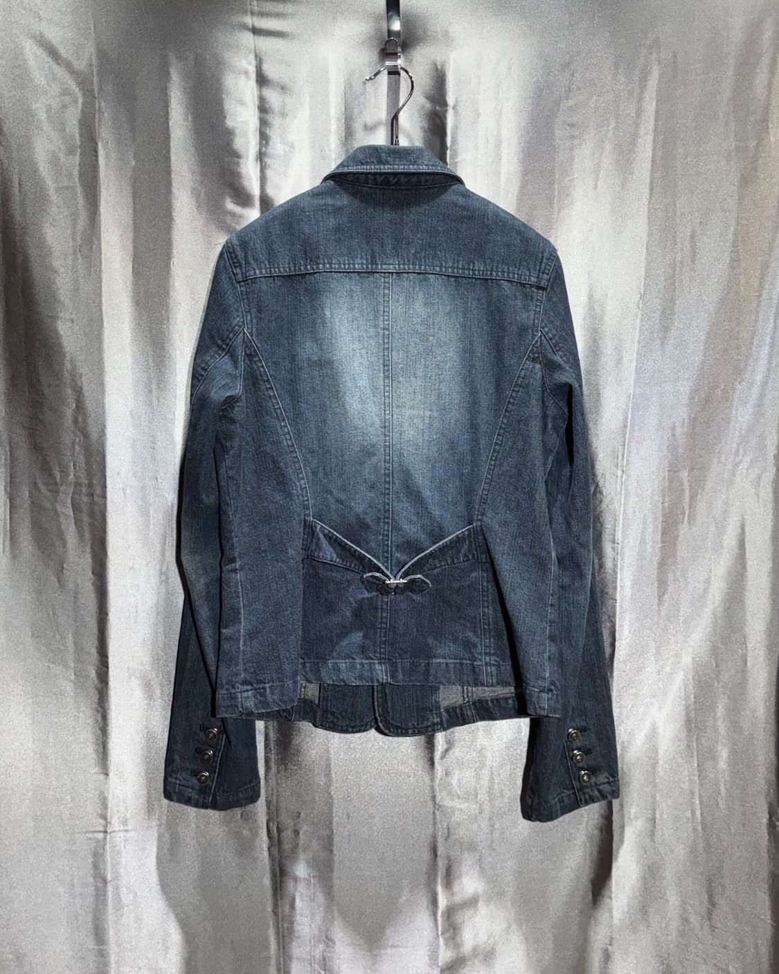 M 푸부 우먼스 워시드 데님 블레이저 상품이미지3