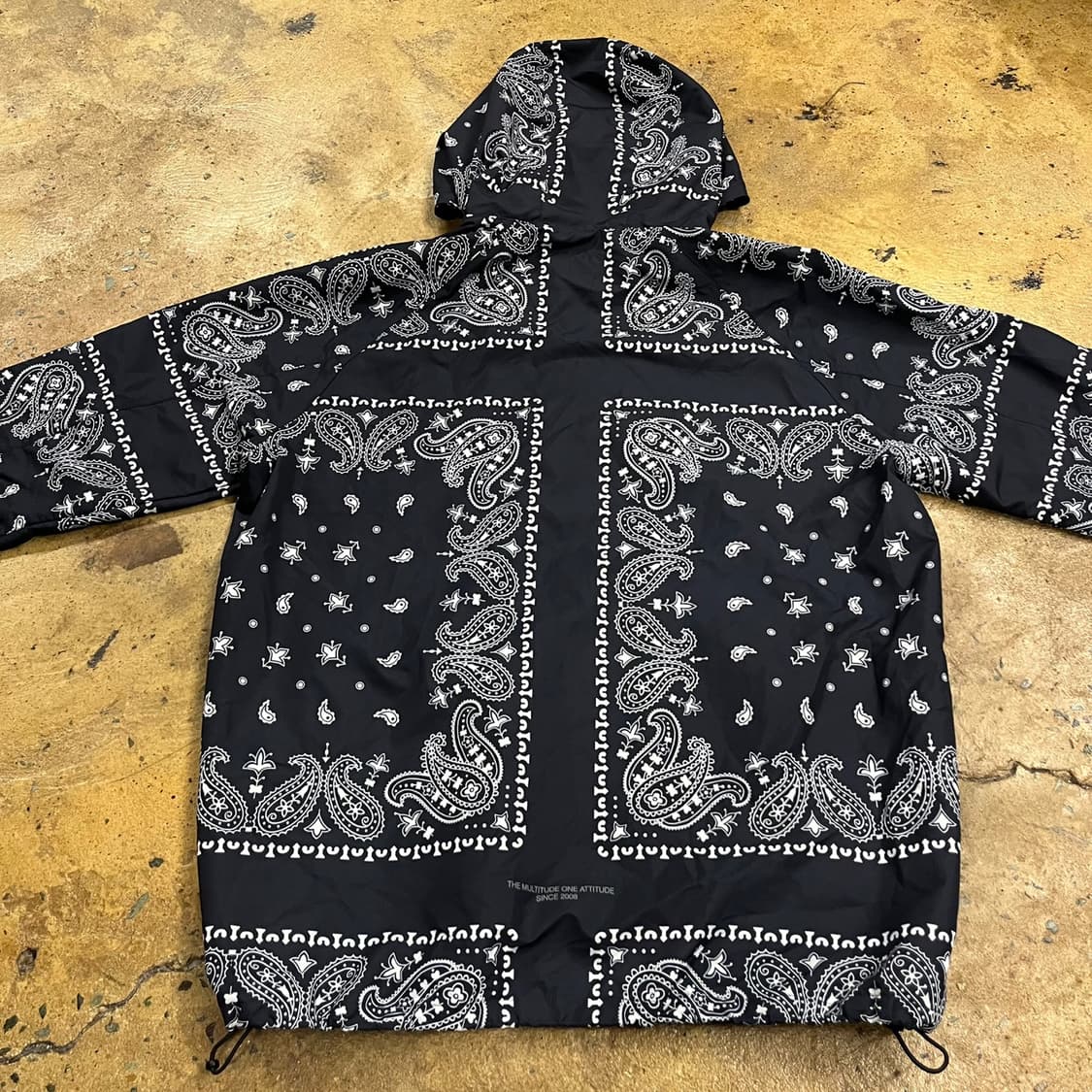 [정품/XL] 커버낫 페이즐리 후드 바람막이 블랙 b8 상품이미지4