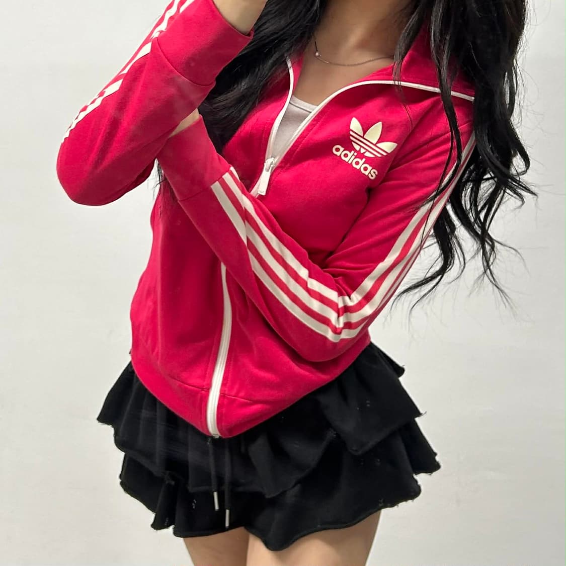 아디다스 여리핏 빅유로파 핑크 걸즈 트랙탑 희귀져지(90) 상품이미지1