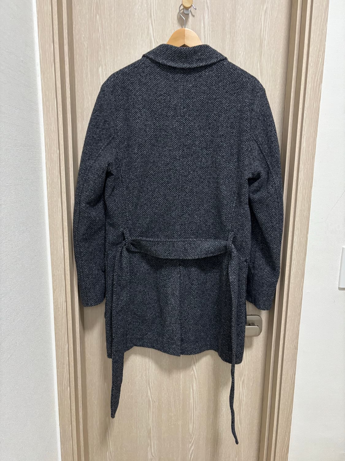 이태리 BOB 트위드 벨티드 코트100/그레이 상품이미지3