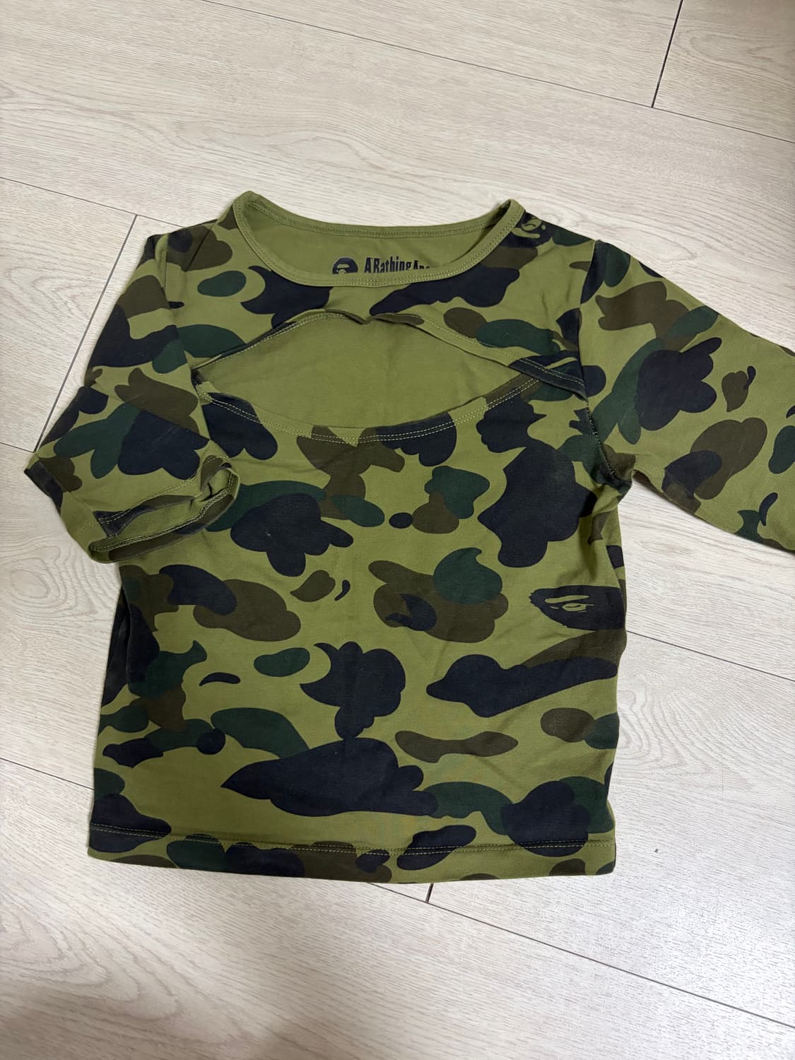 Aape 카모 크롭 반팔 상품이미지1