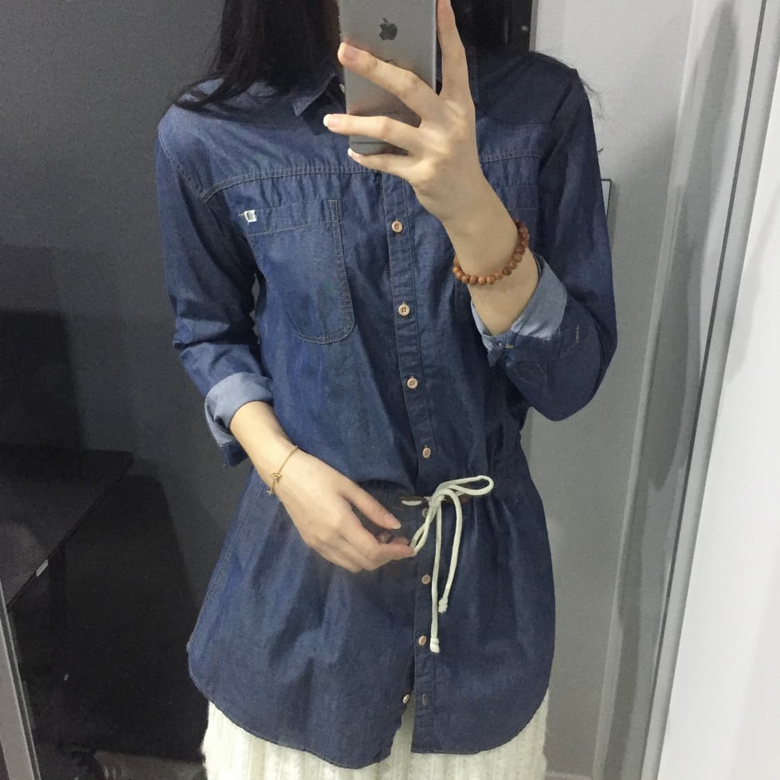 The north face 화이트라벨 데님 셔츠 상품이미지2