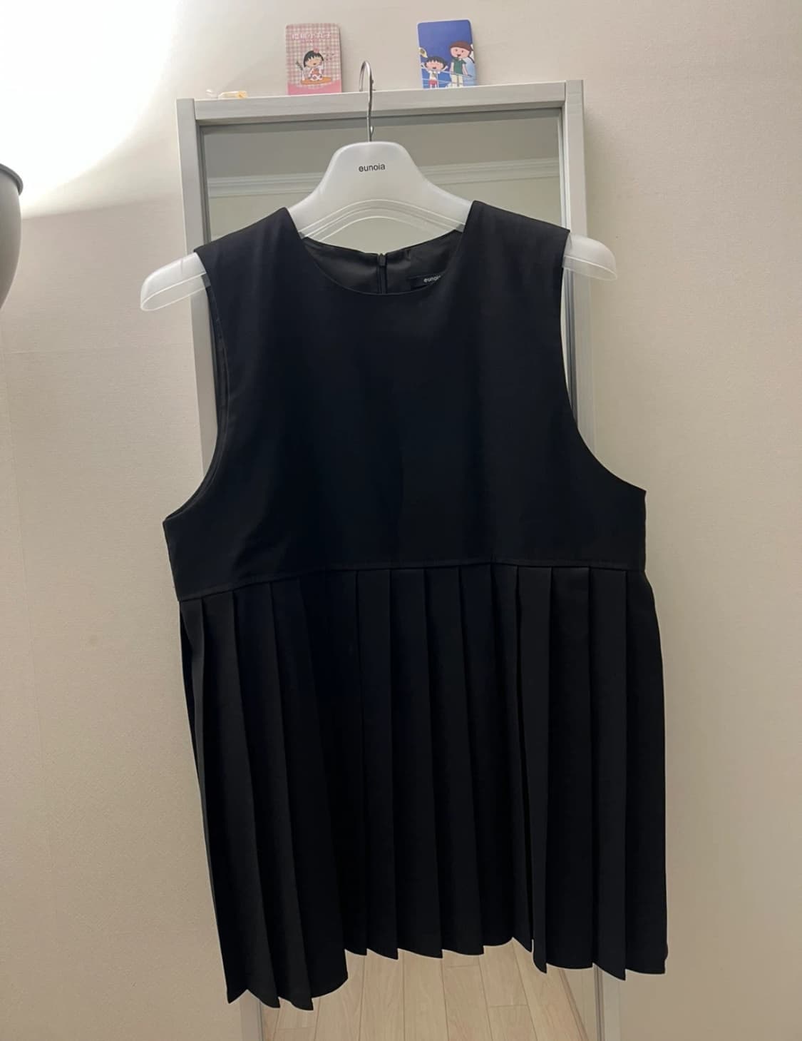 유노이아 플리츠 베스트 블랙 상품이미지3