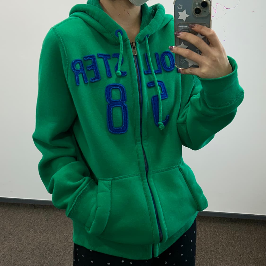 Hollister 홀리스터 블루로고 그린후드집업 상품이미지1