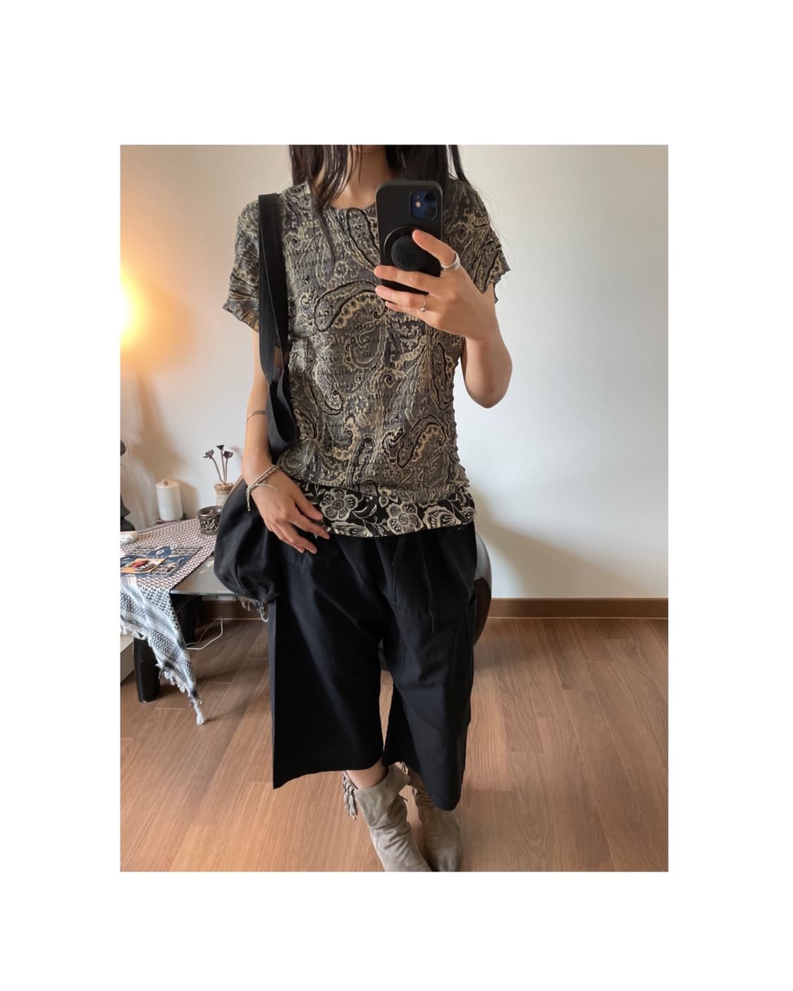 patterned wrinkle top 상품이미지5