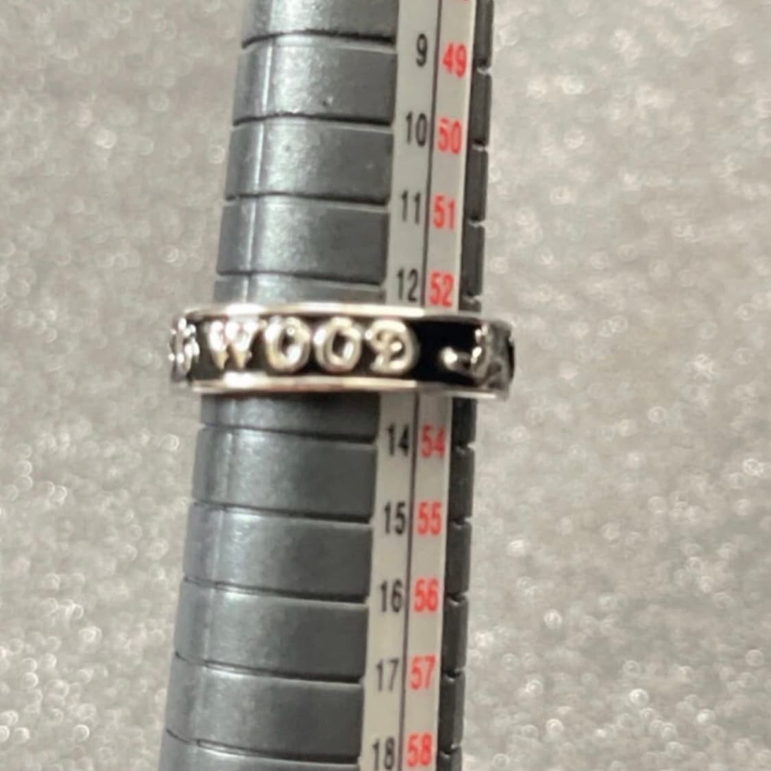 비비안웨스트우드 아카이브 레터링 orb로고 각인 블랙실버링 반지 상품이미지6