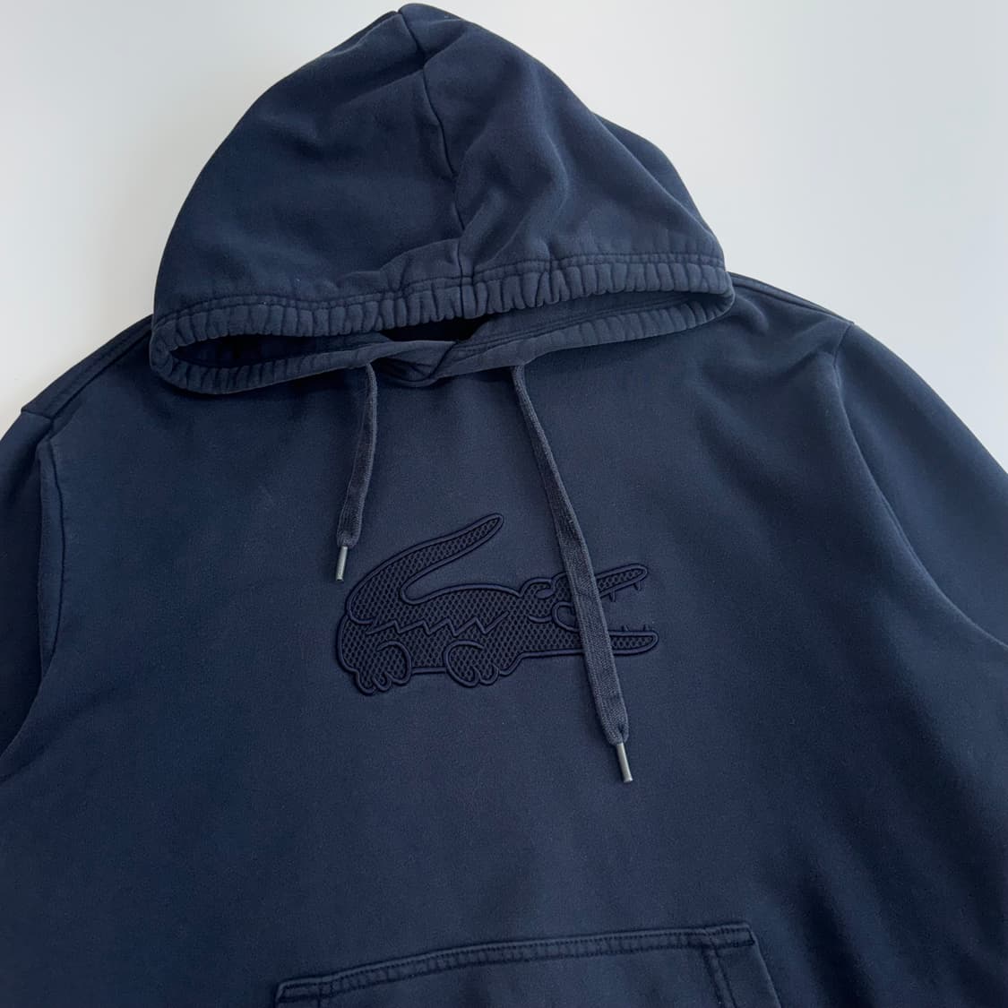 Lacoste 라코스테 빅로고 네이비 후드티 상품이미지4