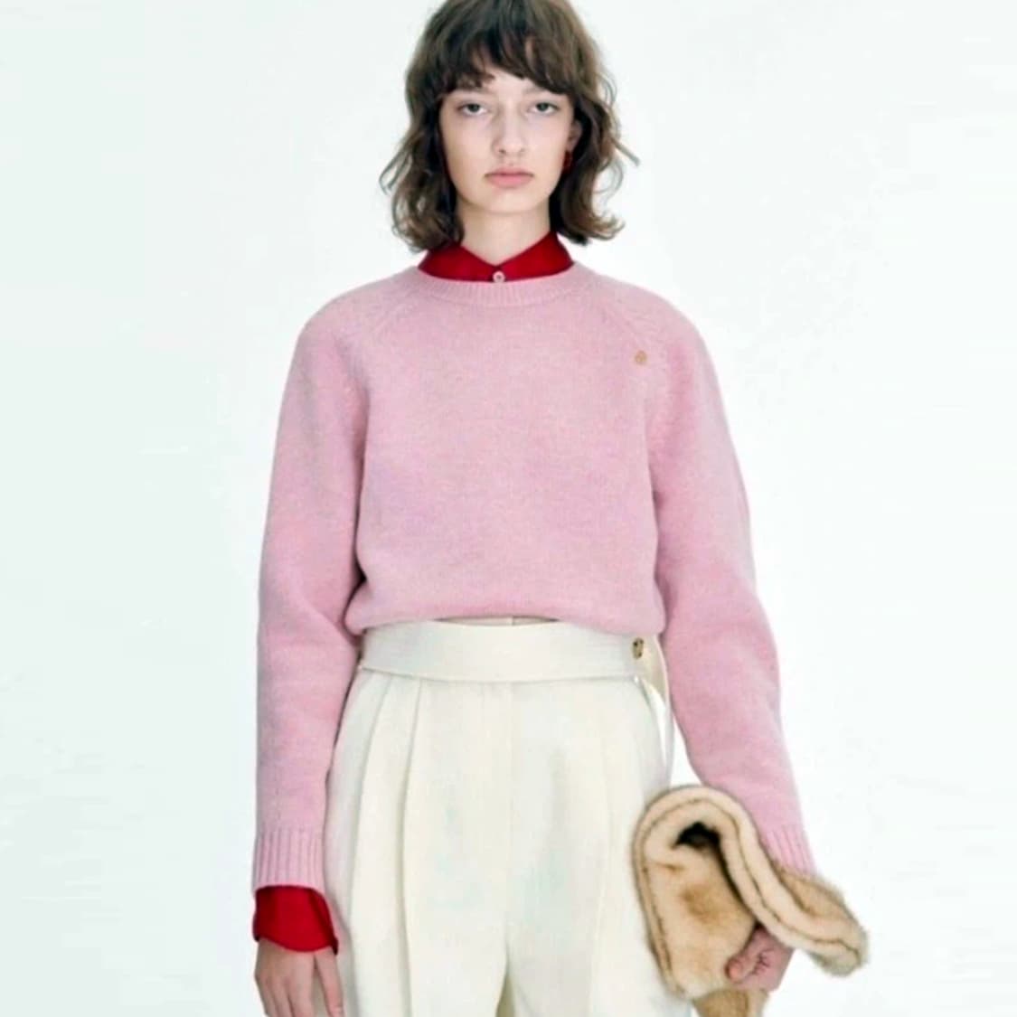 렉토(RECTO) 시그니처 라운드넥 니트 55 상품이미지1