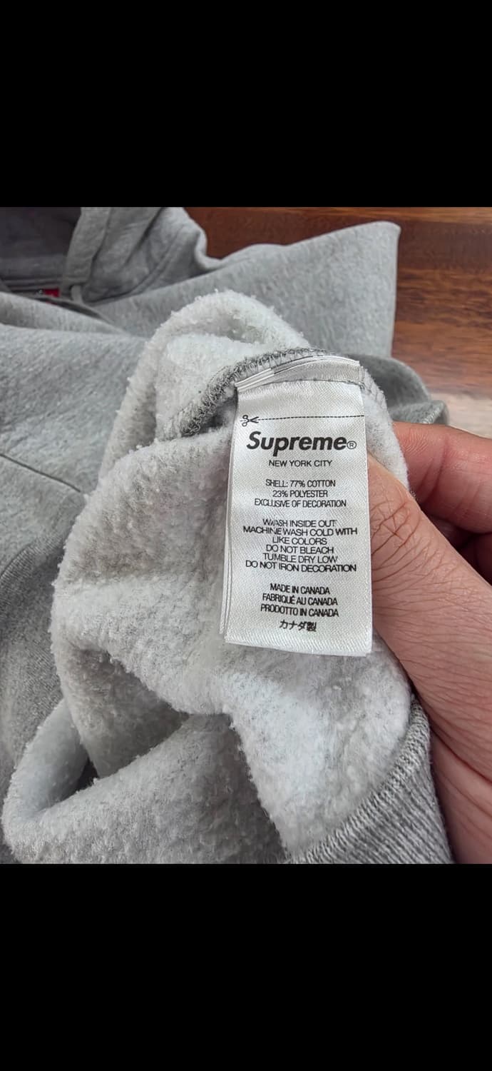 슈프림 23fw S로고 집업 후드 헤더 그레이 XL 상품이미지6