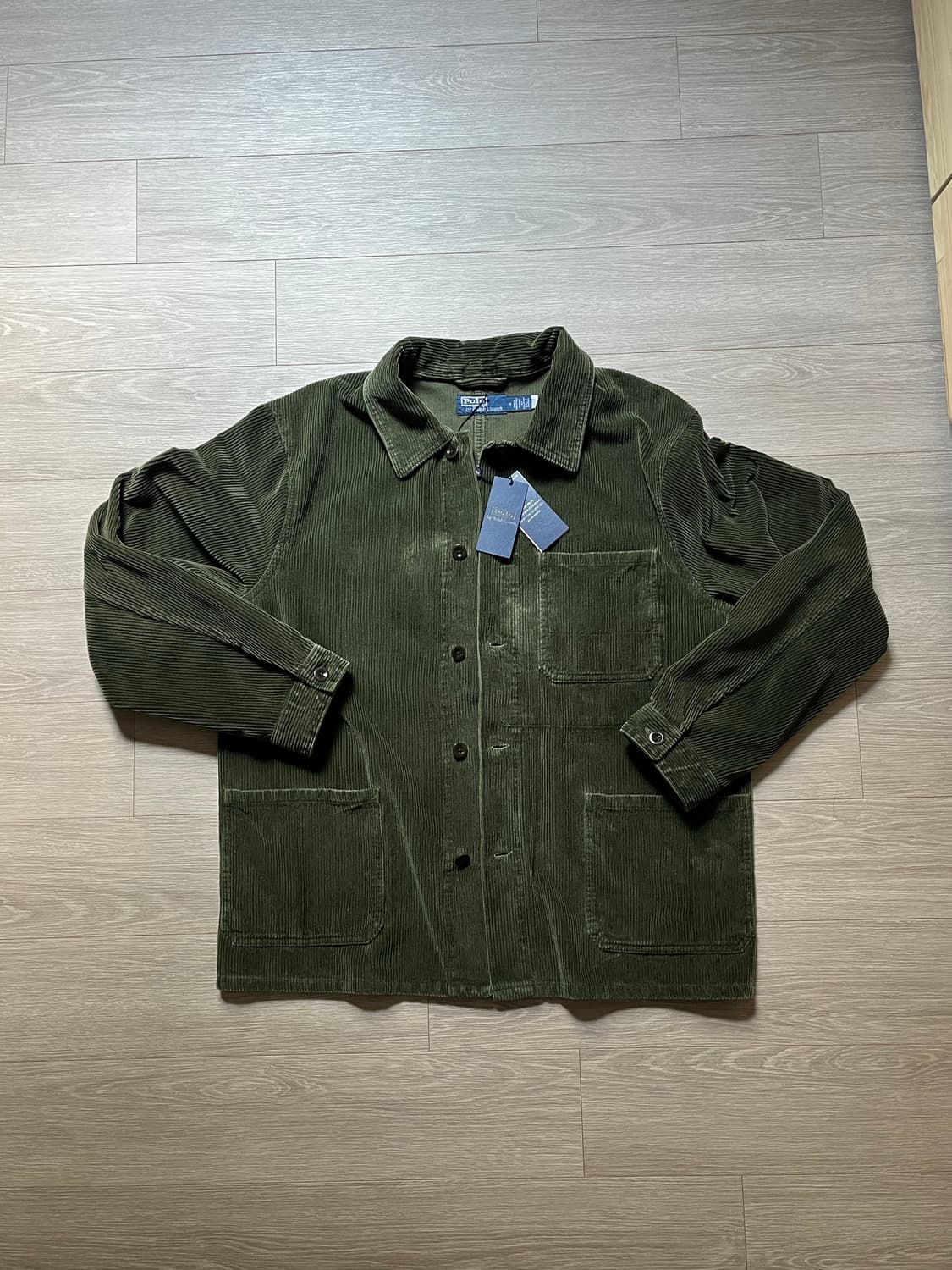  (새상품,류준열착용) 폴로 랄프로렌 코듀로이 워크자켓 셔츠 올리브 그린 상품이미지8