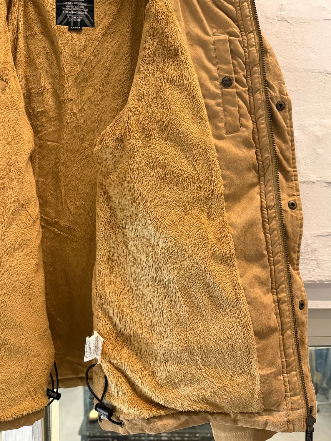 Norton 노턴 로고 자수 카모플라쥬 패딩 자켓 베이지 L 상품이미지5