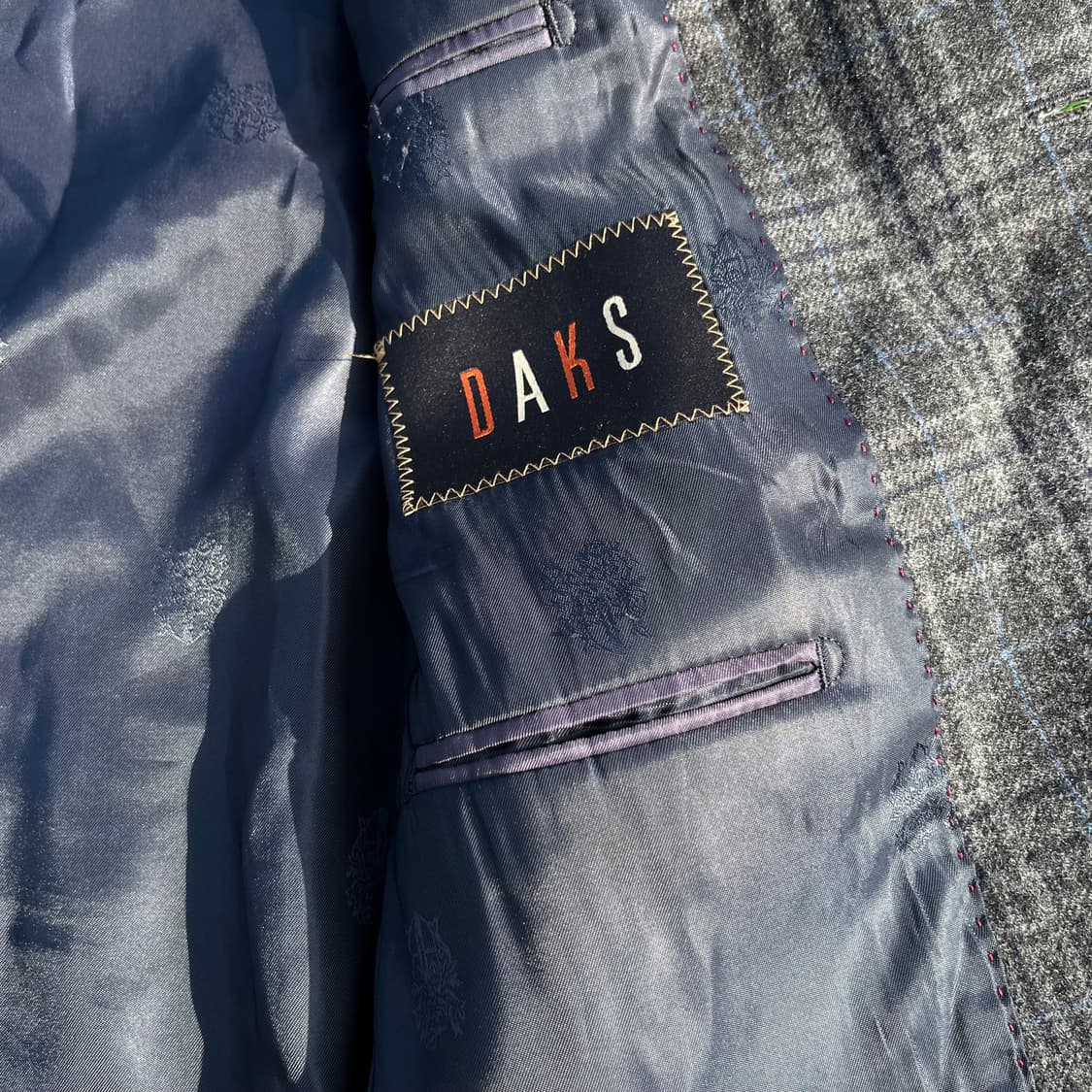 DAKS 체크자켓 (실측확인) 상품이미지5