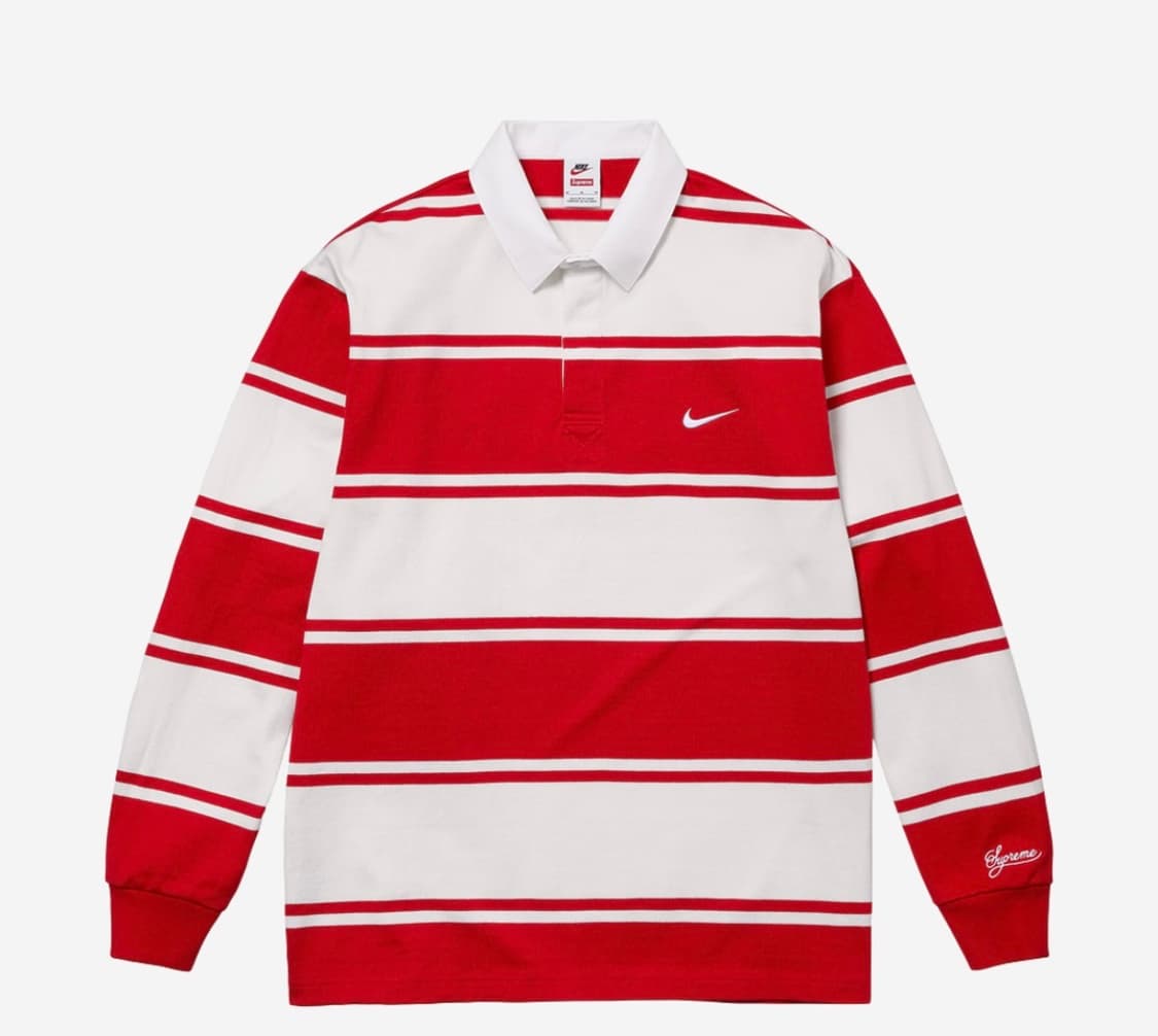 XL 슈프림 나이키 스트라이프 럭비 티셔츠  상품이미지1