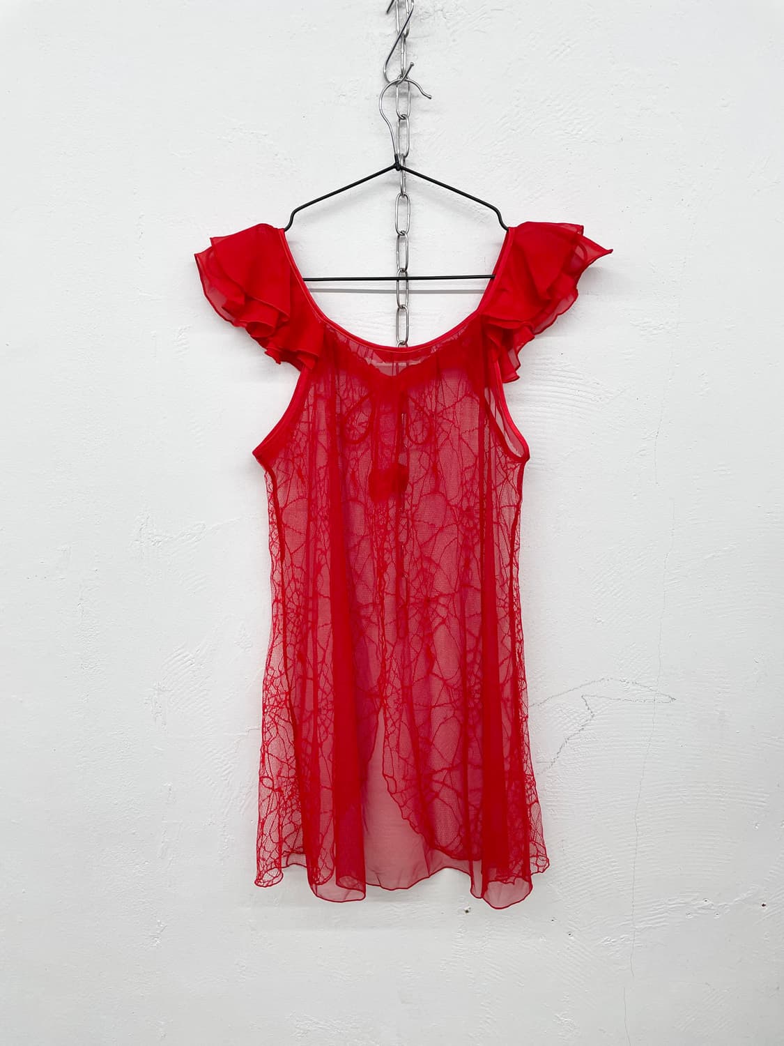 레드 그런지 프릴 슬립 상품이미지6