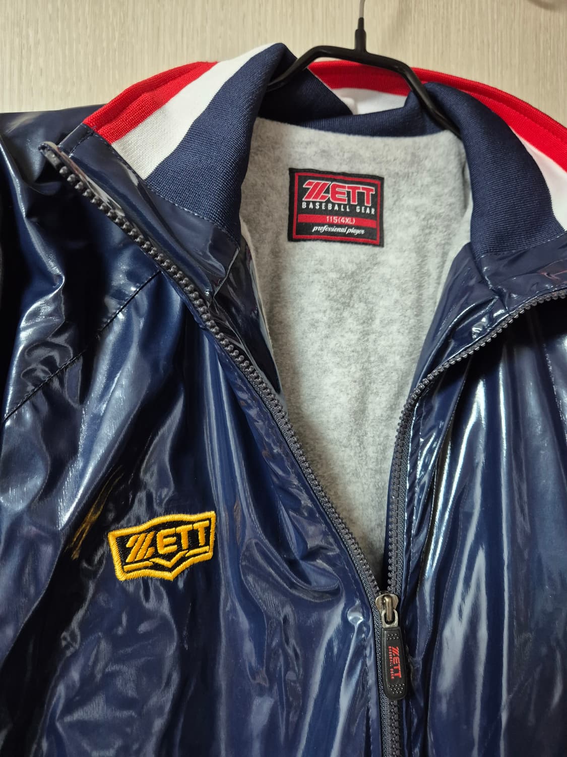 ZETT 유광 점퍼 야구점퍼 동계 야구점퍼  115 4xl 상품이미지4