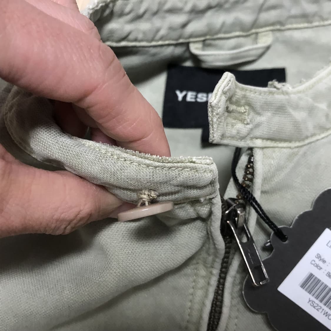 (L) 예스아이씨 YESEYESEE 린넨 코튼 집업 자켓 베이지 상품이미지7