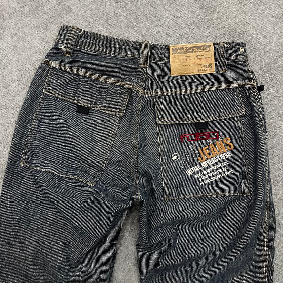 32 후부 올드스쿨 힙합 와이드 데님 상품이미지6