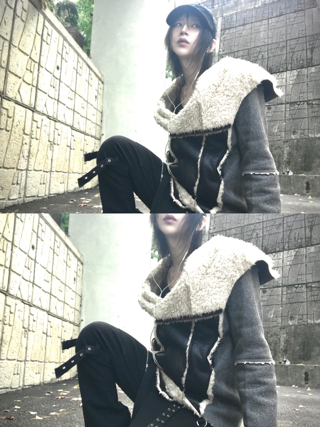 leather fur 2way jacket 상품이미지2