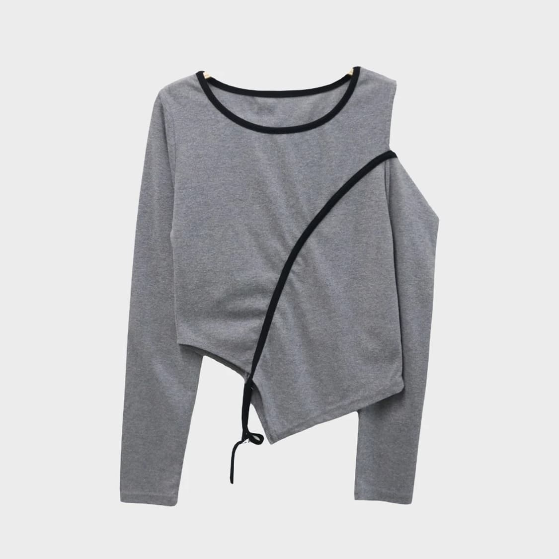 GRL 유니크 라인 원 숄더 오픈 긴팔 티셔츠 63192 상품이미지1