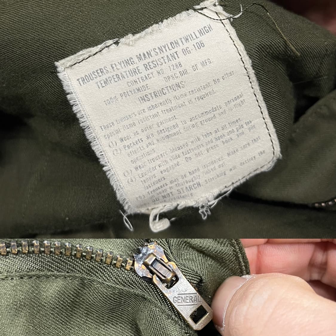60s US Army OG-106 pants (~34”) 상품이미지7