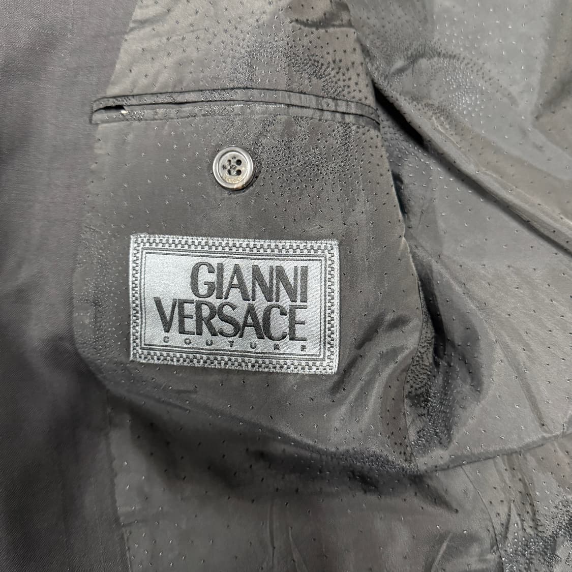 90s 지아니 베르사체 100% 울 싱글 버튼 블레이저 자켓 상품이미지6