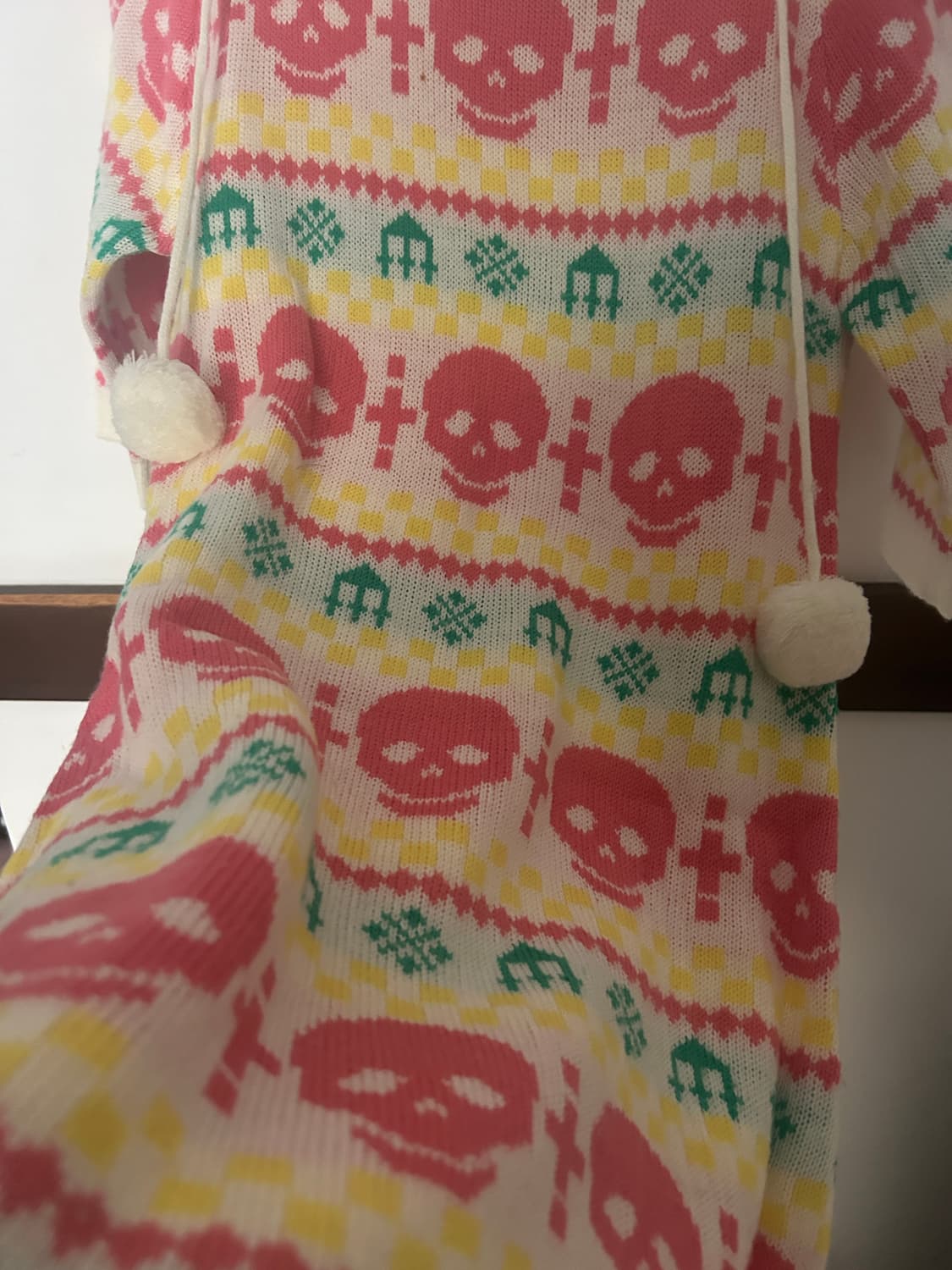 스컬 폼폼 니트원피스  상품이미지6