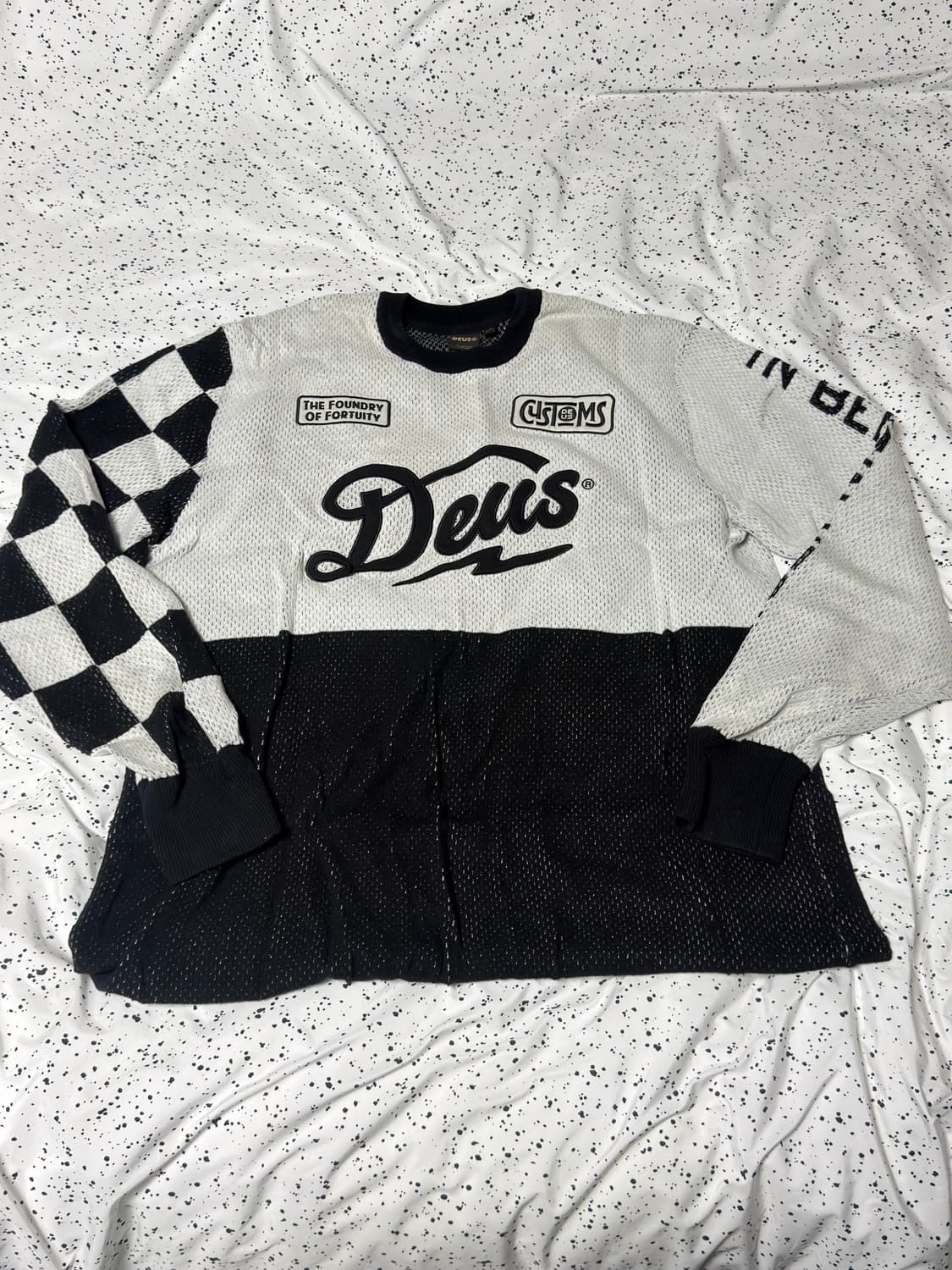 데우스 체크 니트 롱슬리브 XL 상품이미지1