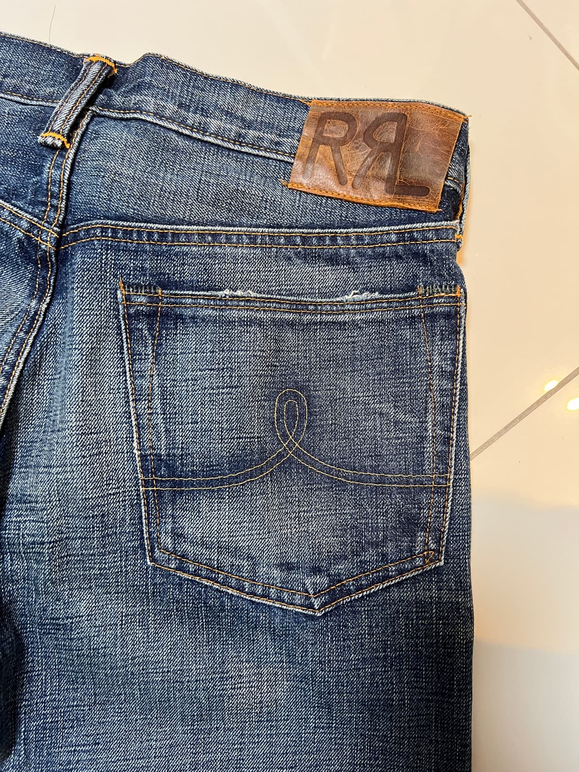 택포30)RRL 더블알엘 스트레이트 핏 힐스뷰 셀비지 데님팬츠 31x30 상품이미지7