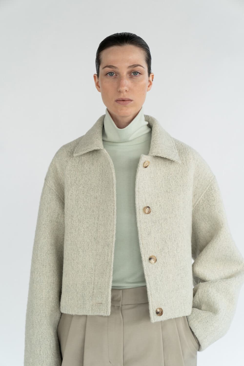 [LFM] 부클 크롭 울코트 (정가43만원 / 럭스핑거마르쉐) *사이즈: 상품이미지1