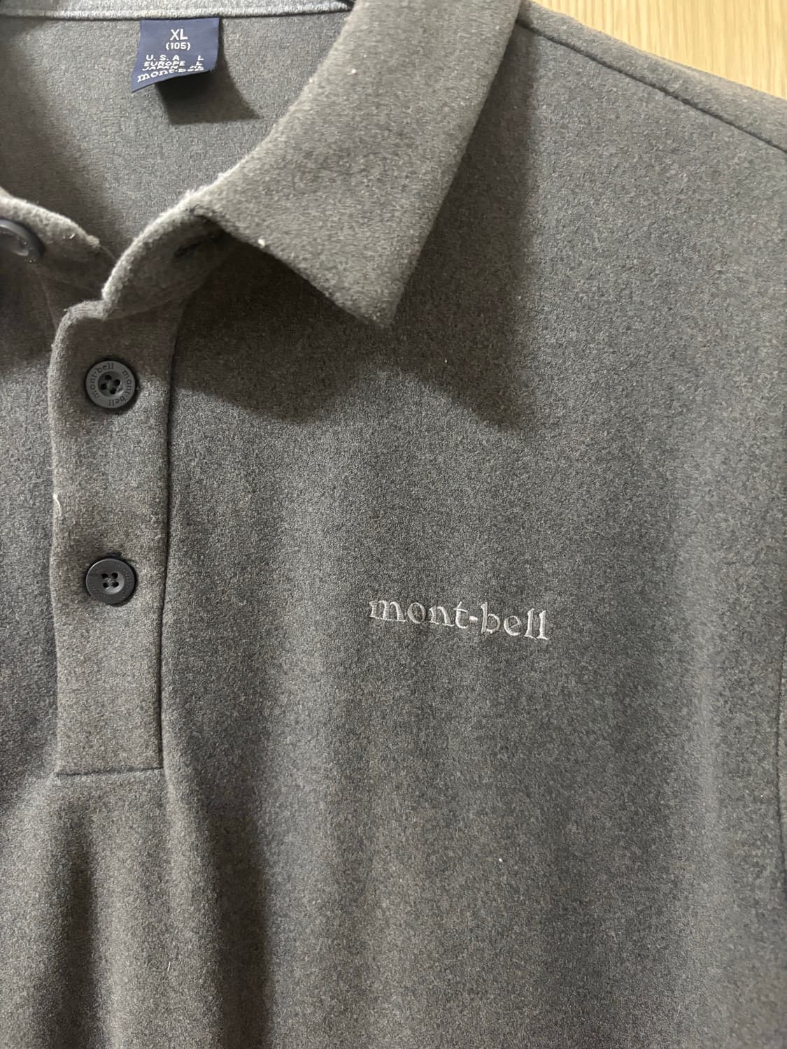 몽벨 긴팔 폴로티 차콜 XL 상품이미지2