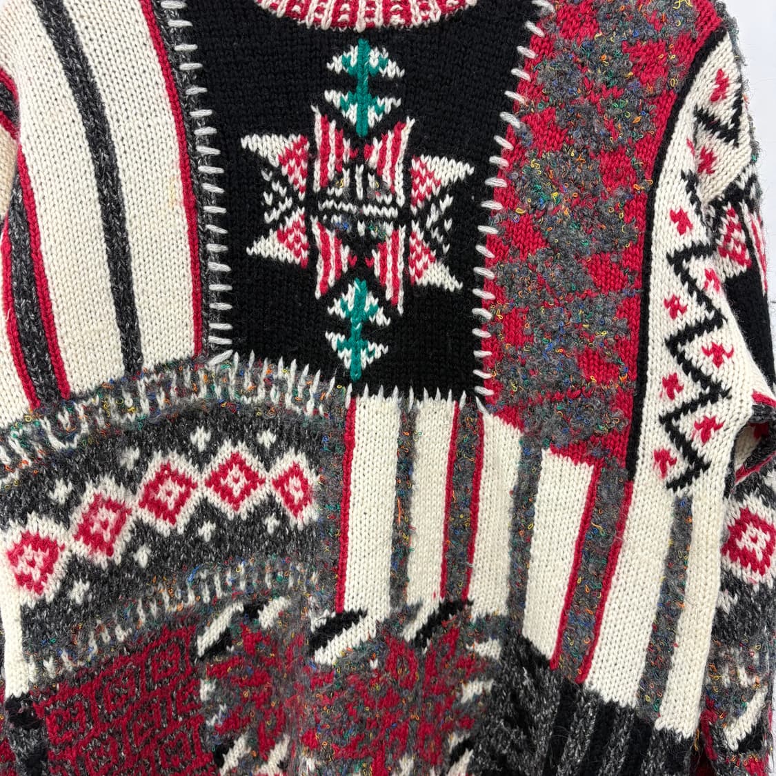 빈티지 패턴 니트 스웨터 여/M 상품이미지2