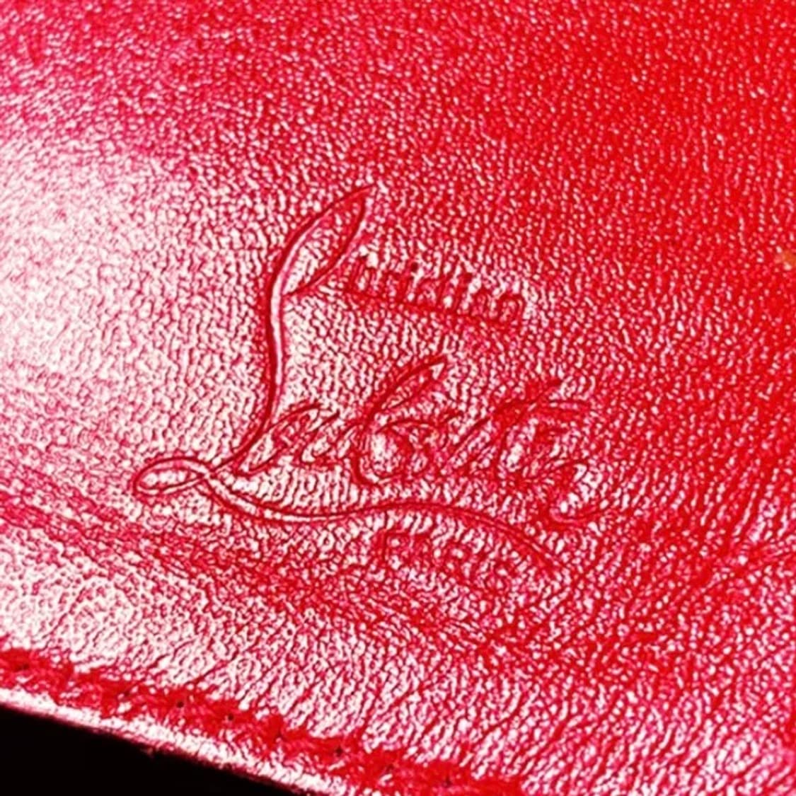 [정품] 크리스찬루부탱 심벌메탈 CL로고 투톤컬러 송아지가죽 반지갑 상품이미지8