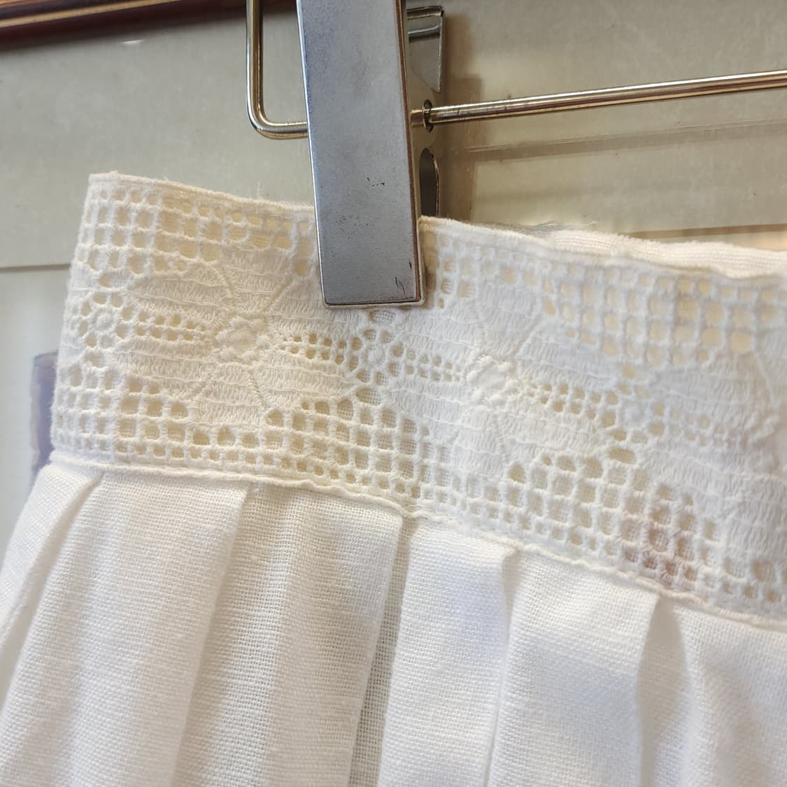 90s 빈티지 스커트 유럽  화이트 스커트 로맨틱 화이트 프릴 상품이미지5