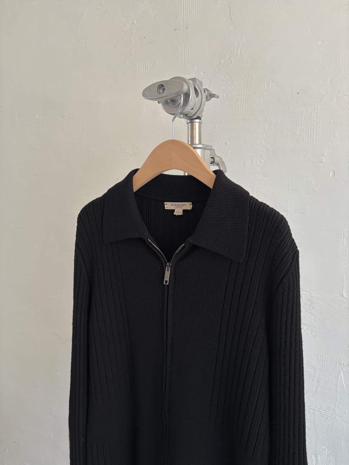 버버리 블랙 노바체크 패치 니트 집업 상품이미지3